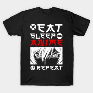 EAT SLEEP ANIME REPEAT T-Shirt